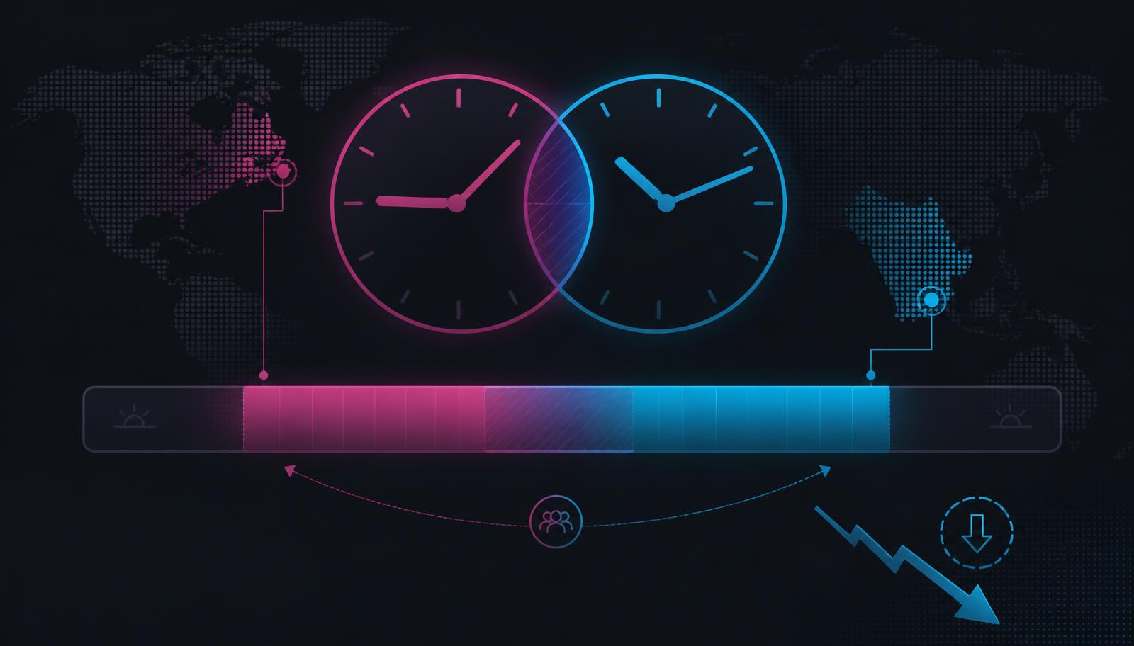 Time zone overlap between the United Kingdom and South Africa extending managed IT support cover